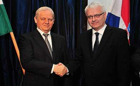 Tarls Istvn, fpolgrmester Ivo Josipovic, horvt kztrsasgi elnk fot:Majtnyi Mihly